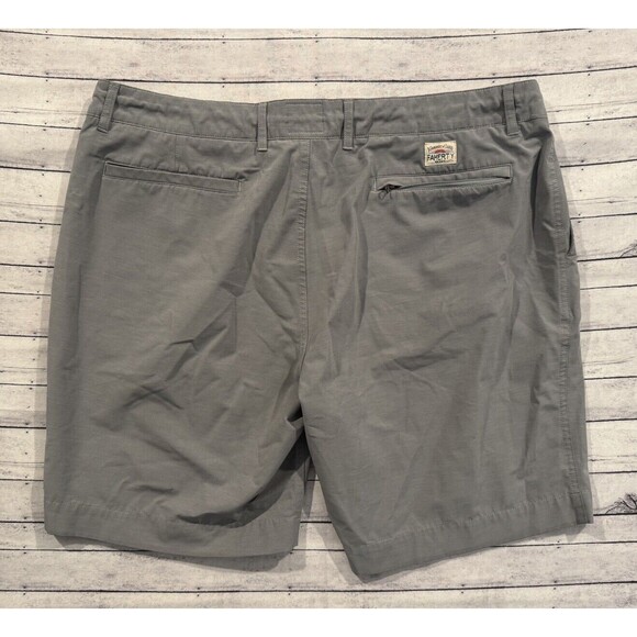 FAHERTY Mens All Day Shorts Sz 38 Heather Gray Stretch Drawstring Zip Pocket - Picture 11 of 16